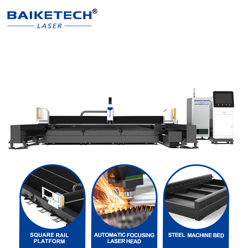 GR3200-12 6KW【FOB】6KW Large Format Single Platform Fiber Laser Cutting Machine for Sheet Metal Construction Automotive Advertising